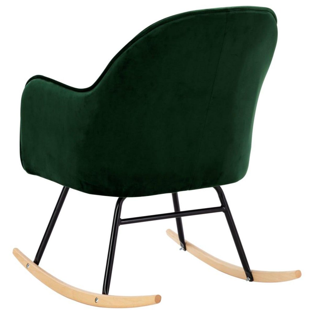 VIDAXL Chaise a bascule Vert fonce Velours