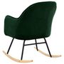 Voir la diapositive 5 : VIDAXL Chaise a bascule Vert fonce Velours
