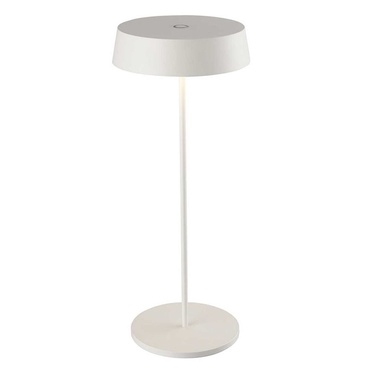 Lumisky Lampe de bureau sans fil LED PLATY Blanc Aluminium H29CM pas cher 