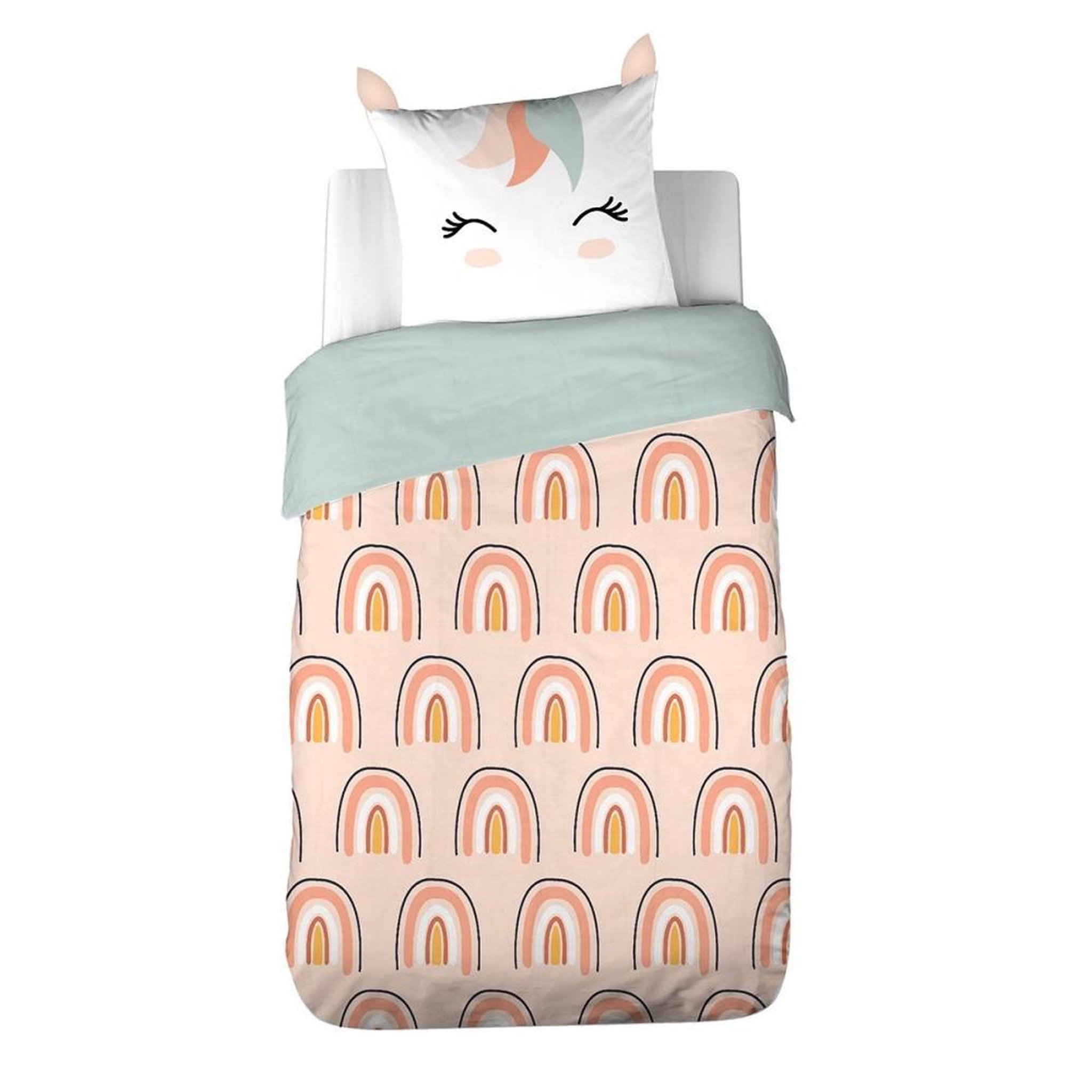 Voir la diapositive 6 : COTE DECO Housse de couette 140x200 + 1 taie Marana microfibre
