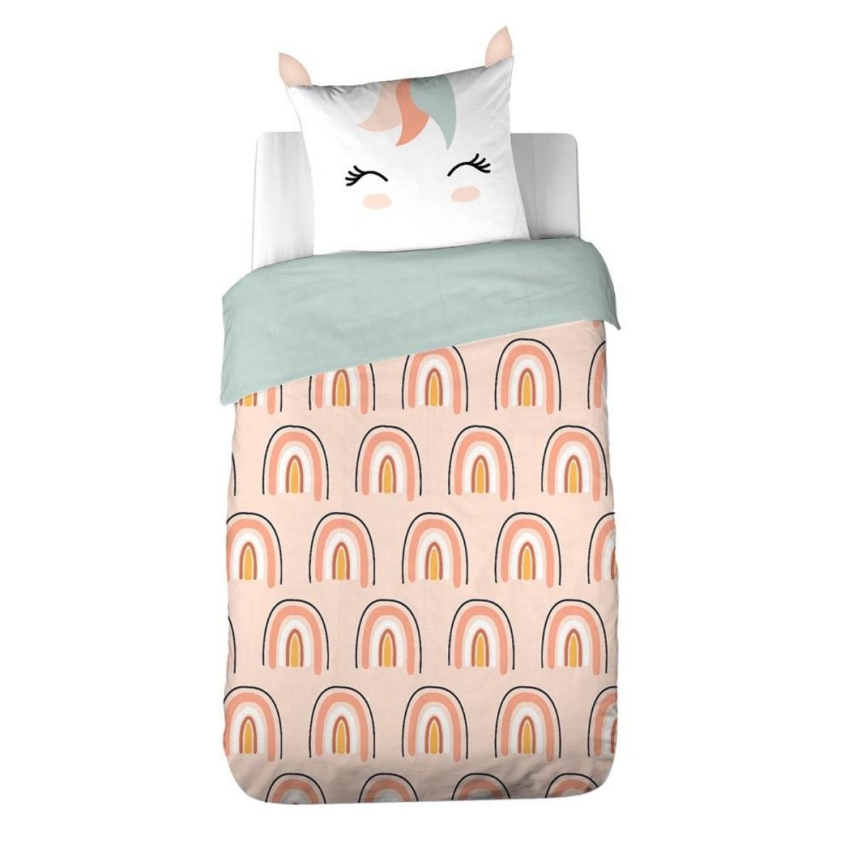 COTE DECO Housse de couette 140x200 + 1 taie Marana microfibre