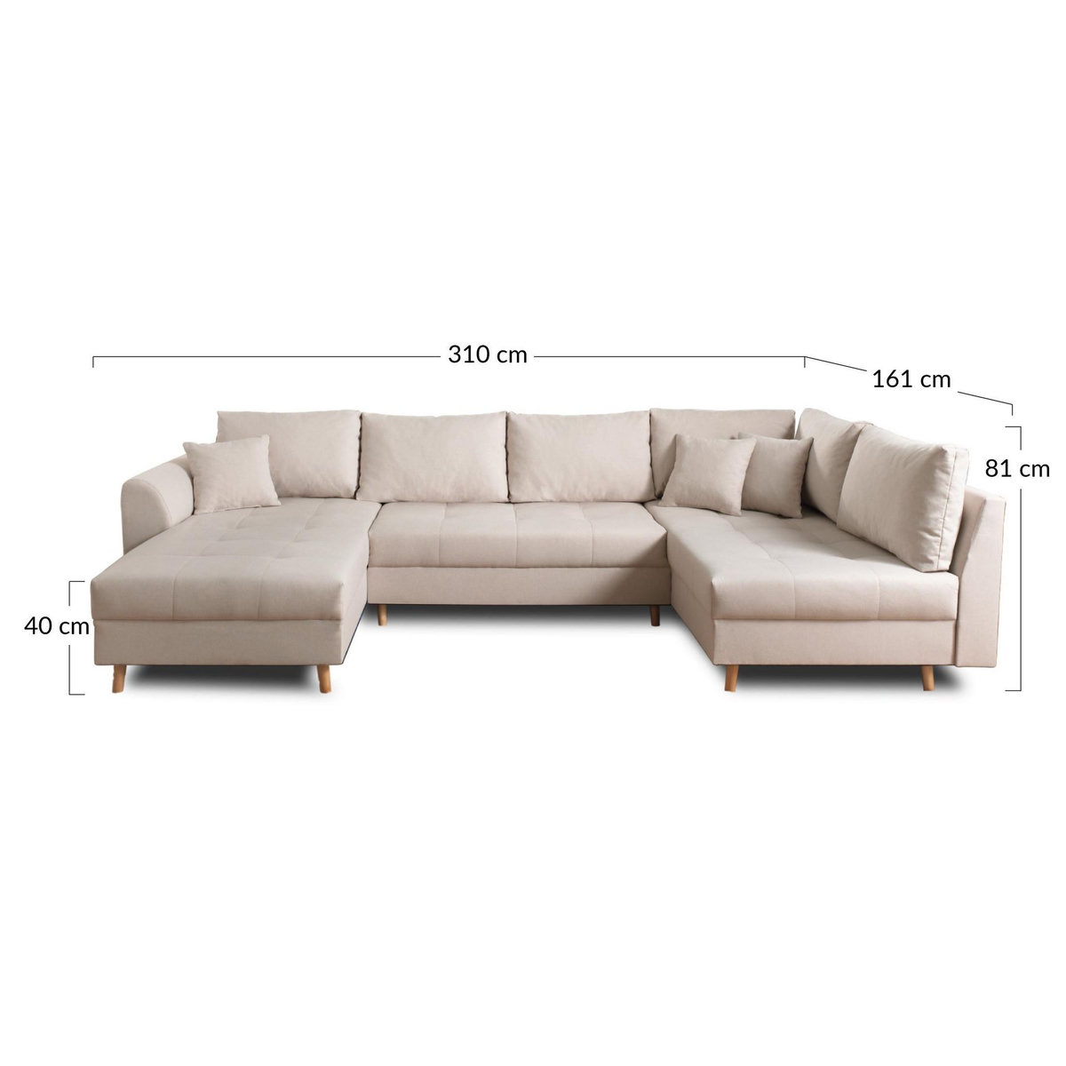 LISA DESIGN Rune - canapé panoramique - 7 places - style scandinave - droit