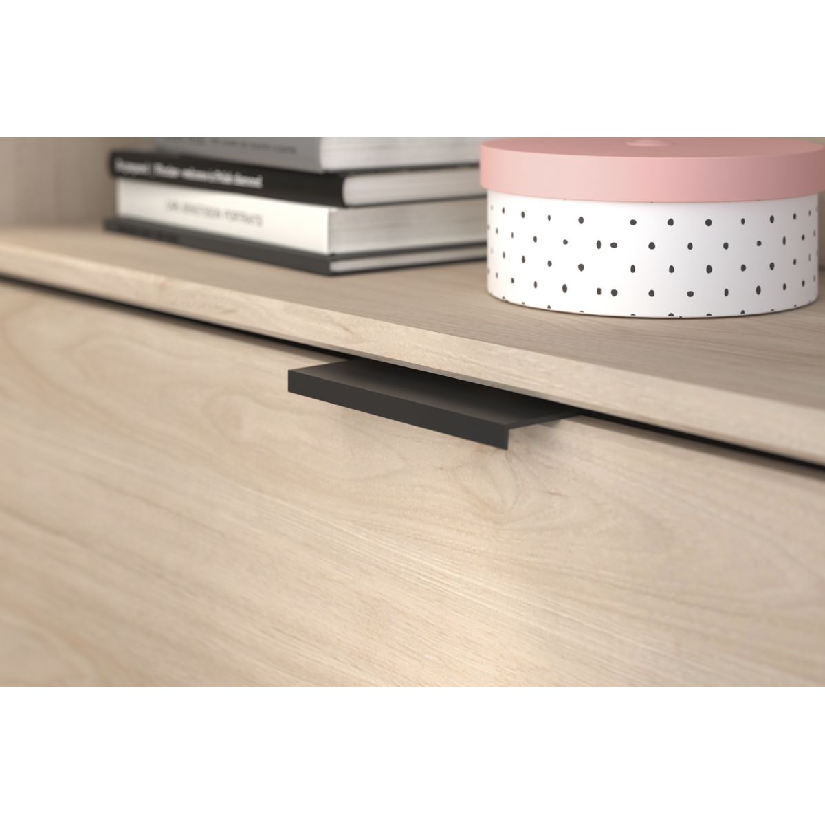 Lit enfant mi hauteur avec rangement 90x190/200cm MIKA