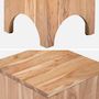 Voir la diapositive 3 : SWEEEK Table d'appoint. table de chevet en bois d'acacia (Lot de 2). couleur naturelle. L 35 x 35 x H 45cm