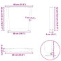 Voir la diapositive 6 : VIDAXL Pieds de table a manger forme V 2pcs blanc 60x(42-43,3)cm acier