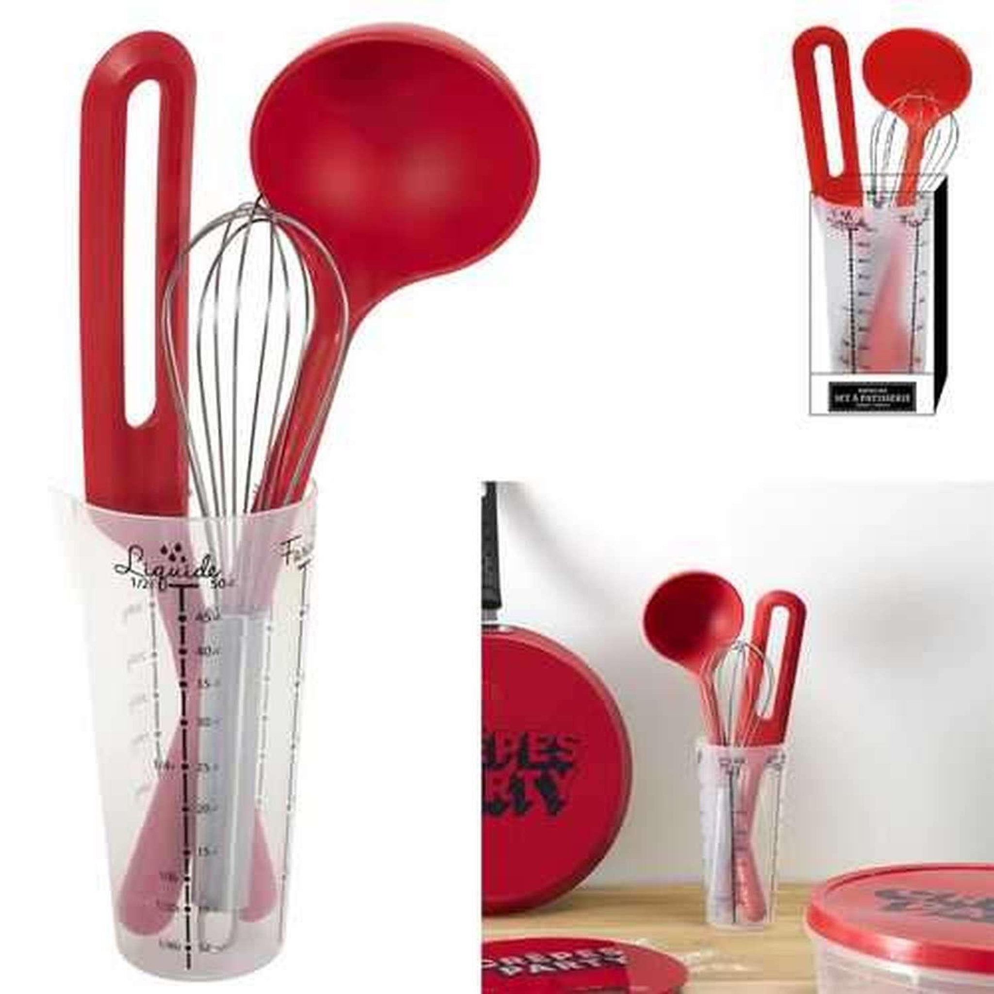 Voir la diapositive 5 : Lily Cook Set de 3 ustensiles et bol doseur - crêpes party