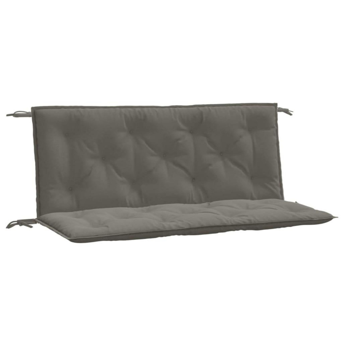 VIDAXL Coussins de banc de jardin lot de 2 gris fonce melange tissu