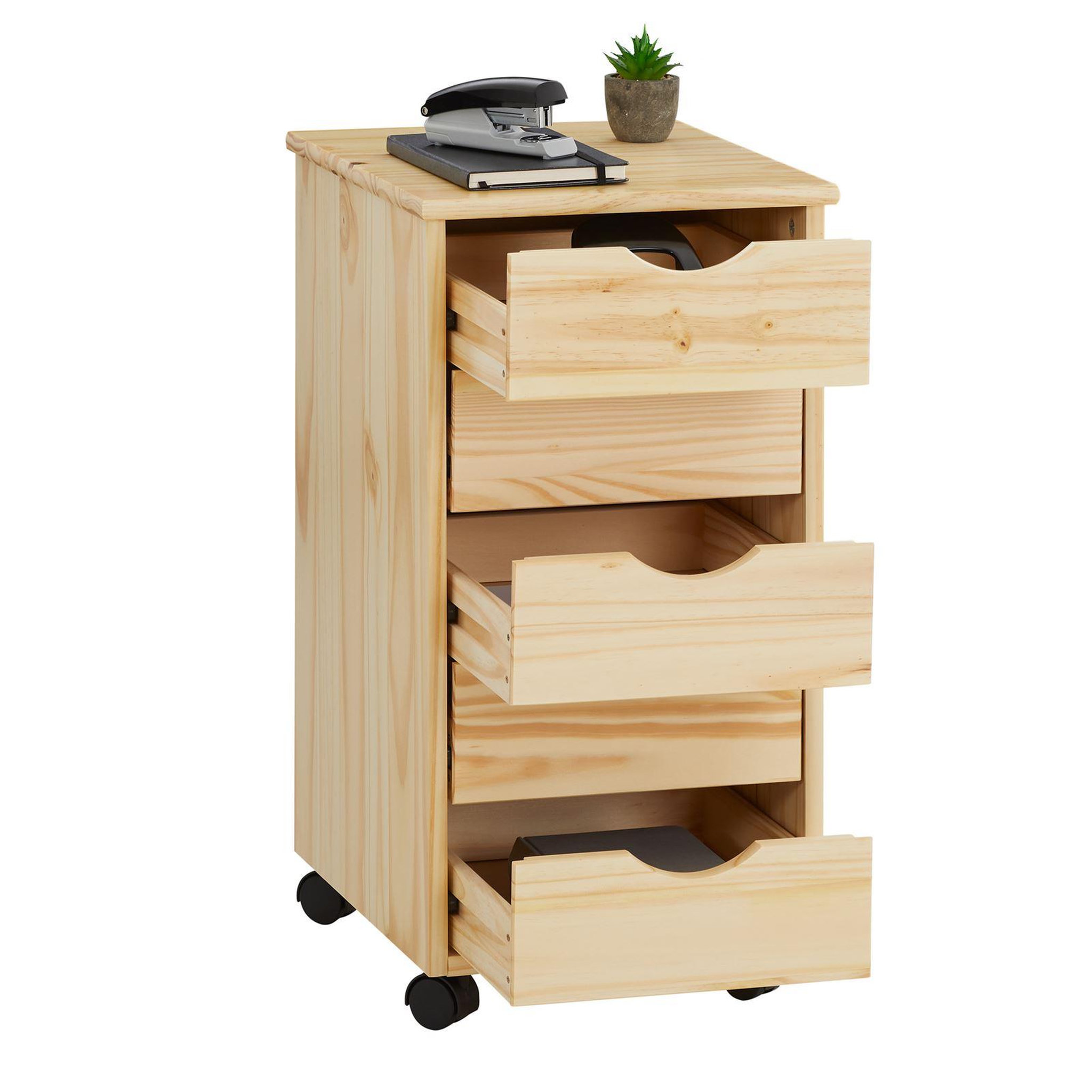 Voir la diapositive 4 : IDIMEX Caisson de bureau sur roulettes LAGOS, avec 5 tiroirs