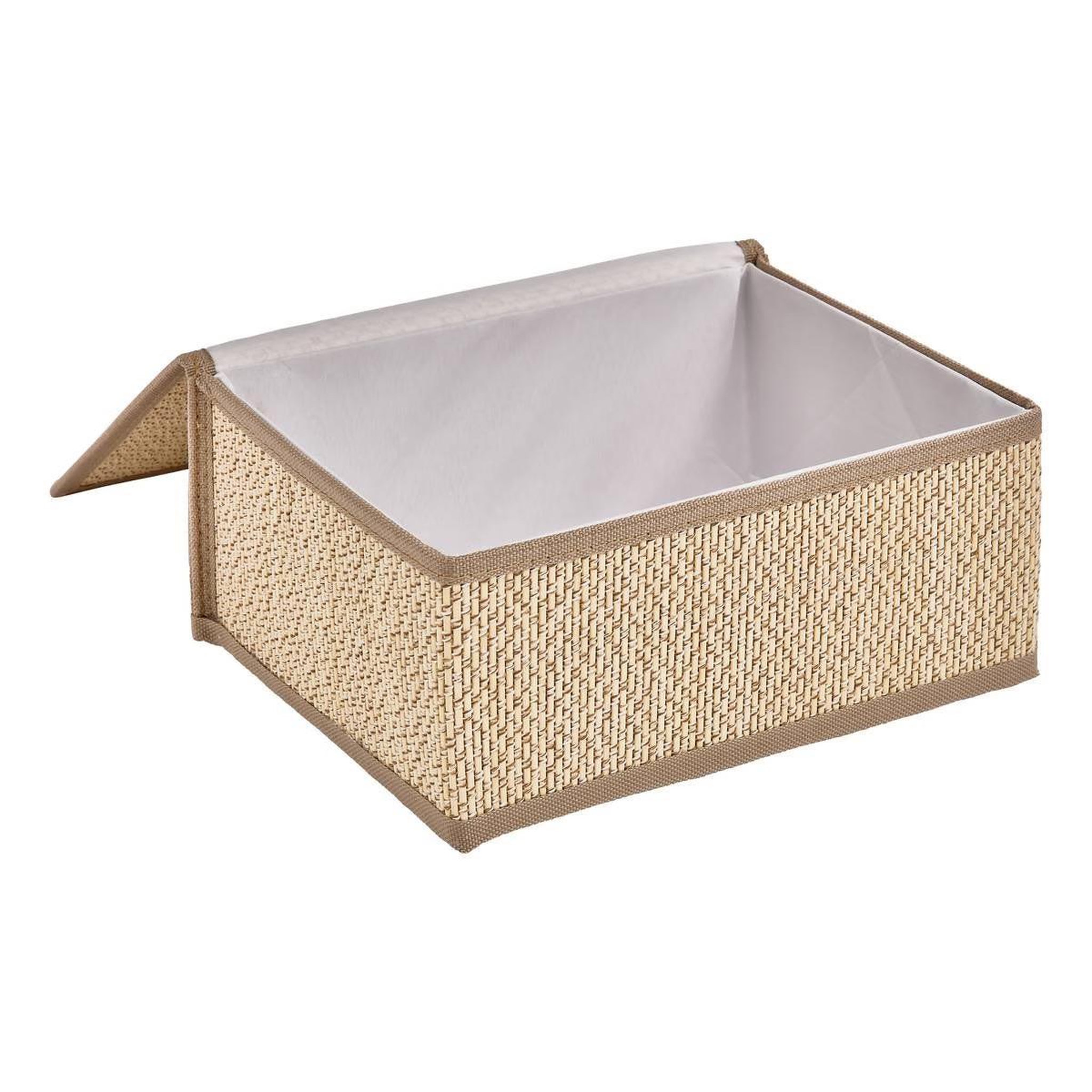 Voir la diapositive 2 : FIVE Lot de 3 boîtes en bambou  stemy  32cm beige
