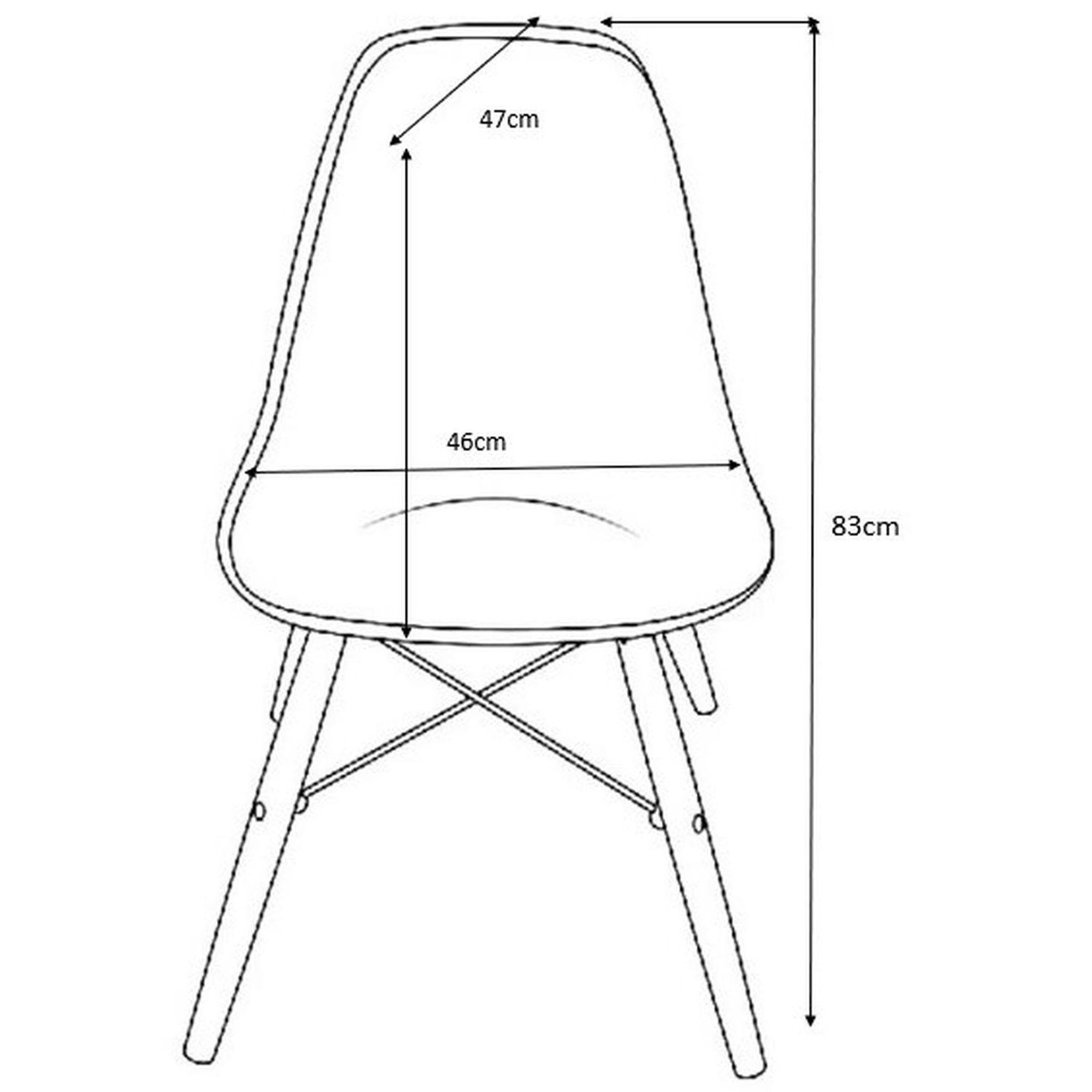 Voir la diapositive 6 : TOILINUX Lot de 4 chaises Diane avec coussin d'assise