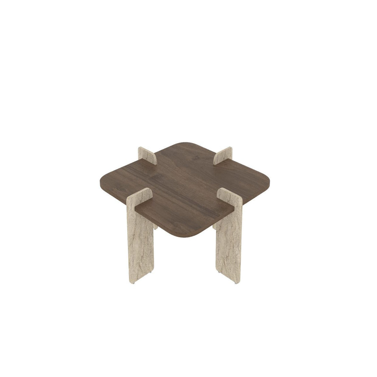 Habitat et Jardin Table basse en bois  Poalla  - 90 x 90 x 35 cm - Marron