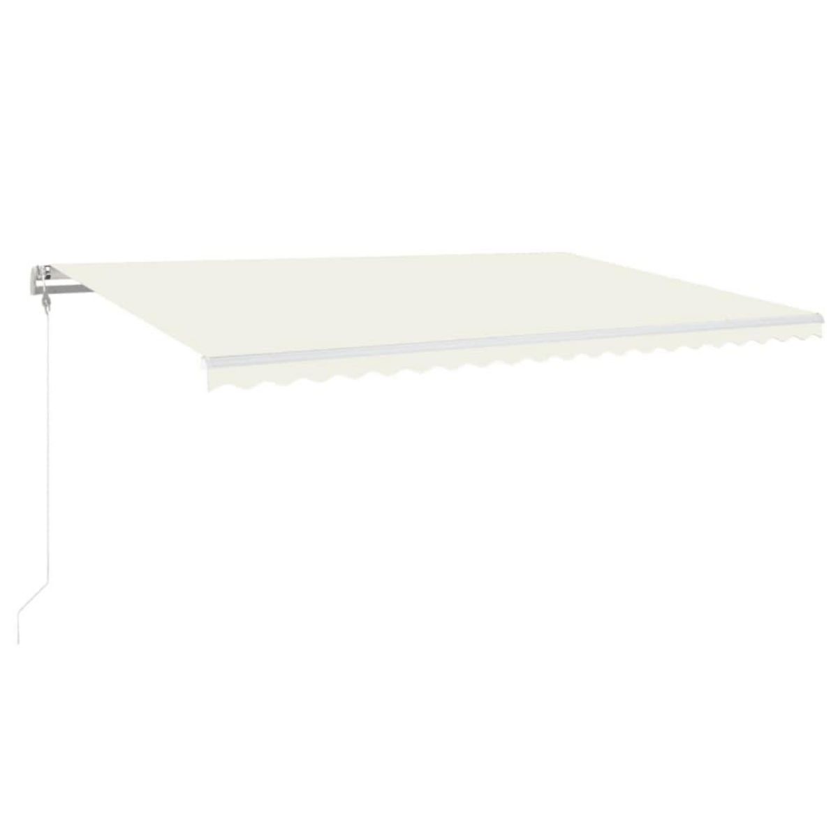 VIDAXL Auvent automatique avec capteur de vent et LED 500x300 cm Creme