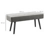 Voir la diapositive 3 : HOMCOM Banquette bout de lit design contemporain noir gris
