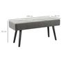 Voir la diapositive 3 : HOMCOM Banquette bout de lit design contemporain noir gris