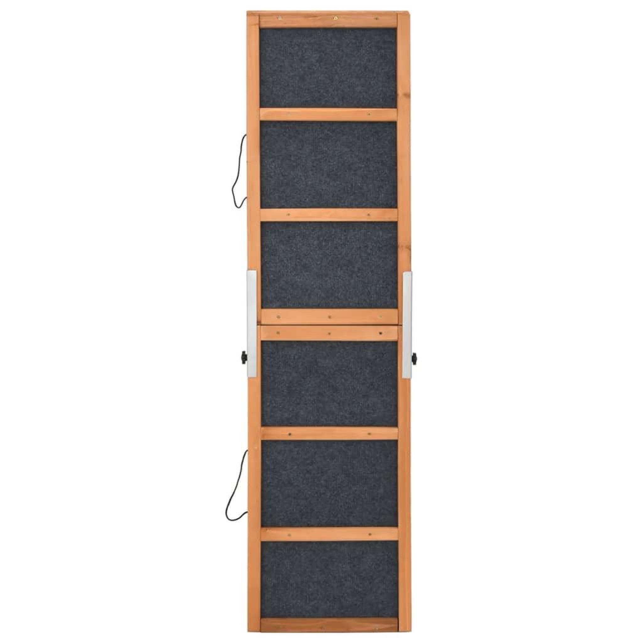 Voir la diapositive 5 : VIDAXL Rampe pour chiens gris 120x30 cm bois de sapin solide