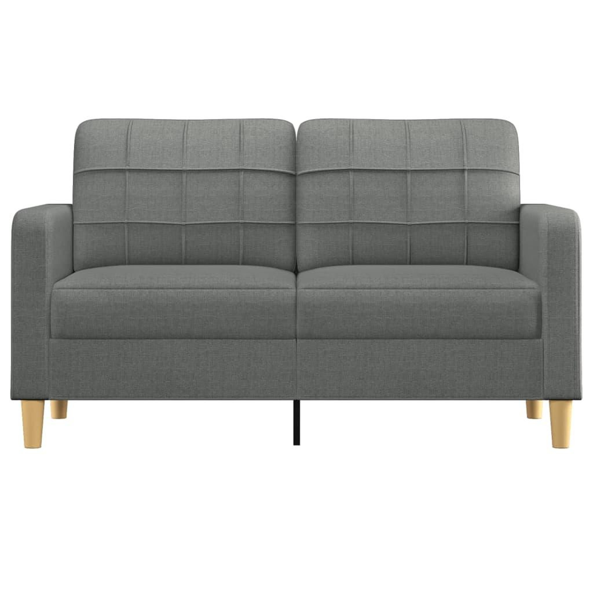 Voir la diapositive 3 : VIDAXL Canape a 2 places Gris fonce 140 cm Tissu