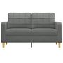 Voir la diapositive 3 : VIDAXL Canape a 2 places Gris fonce 140 cm Tissu