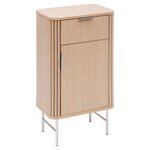 FIVE Meuble bas 1 porte et 1 tiroir effet bois clair LIORA - Beige