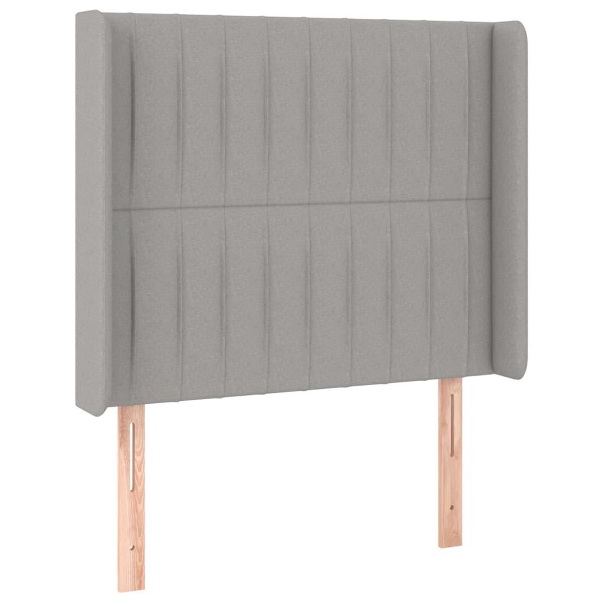 Voir la diapositive 2 : VIDAXL Tete de lit avec oreilles Gris clair 103x16x118/128 cm Tissu