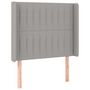 Voir la diapositive 2 : VIDAXL Tete de lit avec oreilles Gris clair 103x16x118/128 cm Tissu