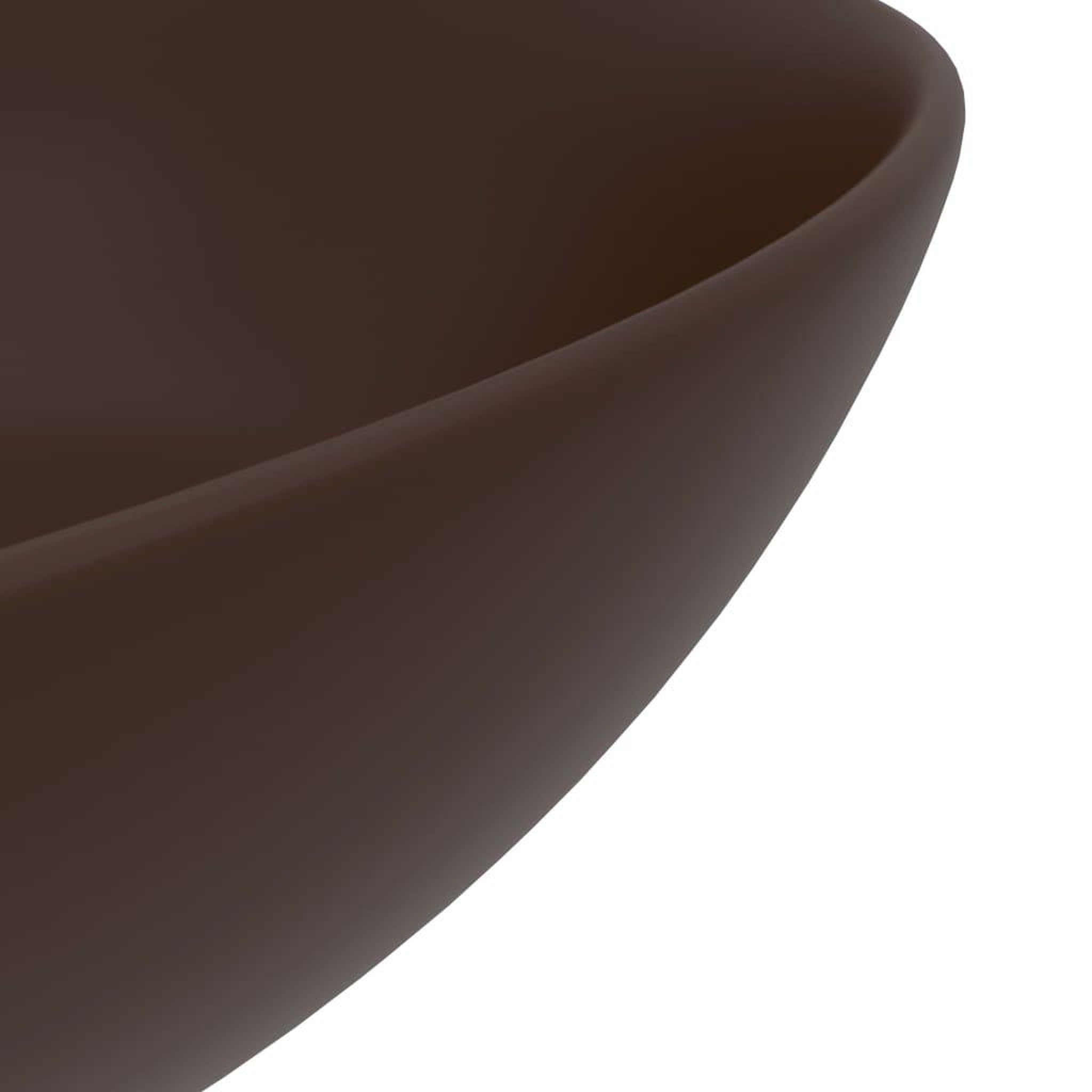 Voir la diapositive 5 : VIDAXL Lavabo de salle de bain Ceramique Marron Rond