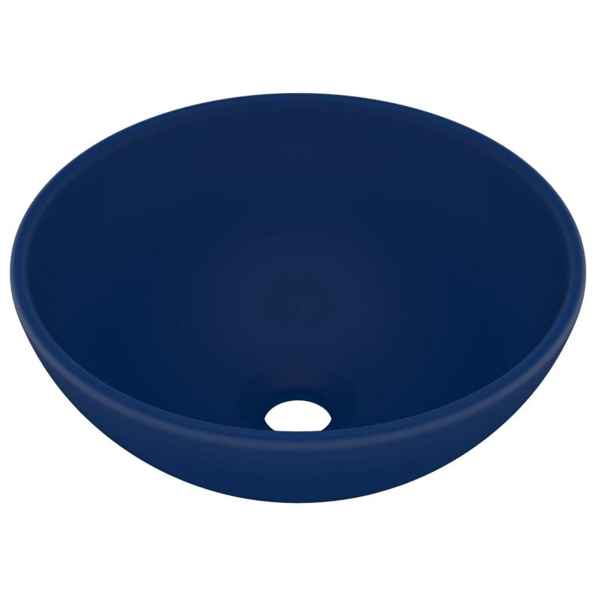 VIDAXL Lavabo rond de luxe de salle Bleu fonce mat 32,5x14cm Ceramique