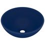 Voir la diapositive 2 : VIDAXL Lavabo rond de luxe de salle Bleu fonce mat 32,5x14cm Ceramique