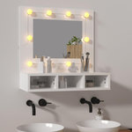 VIDAXL Armoire a miroir avec LED Blanc brillant 60x31,5x62 cm