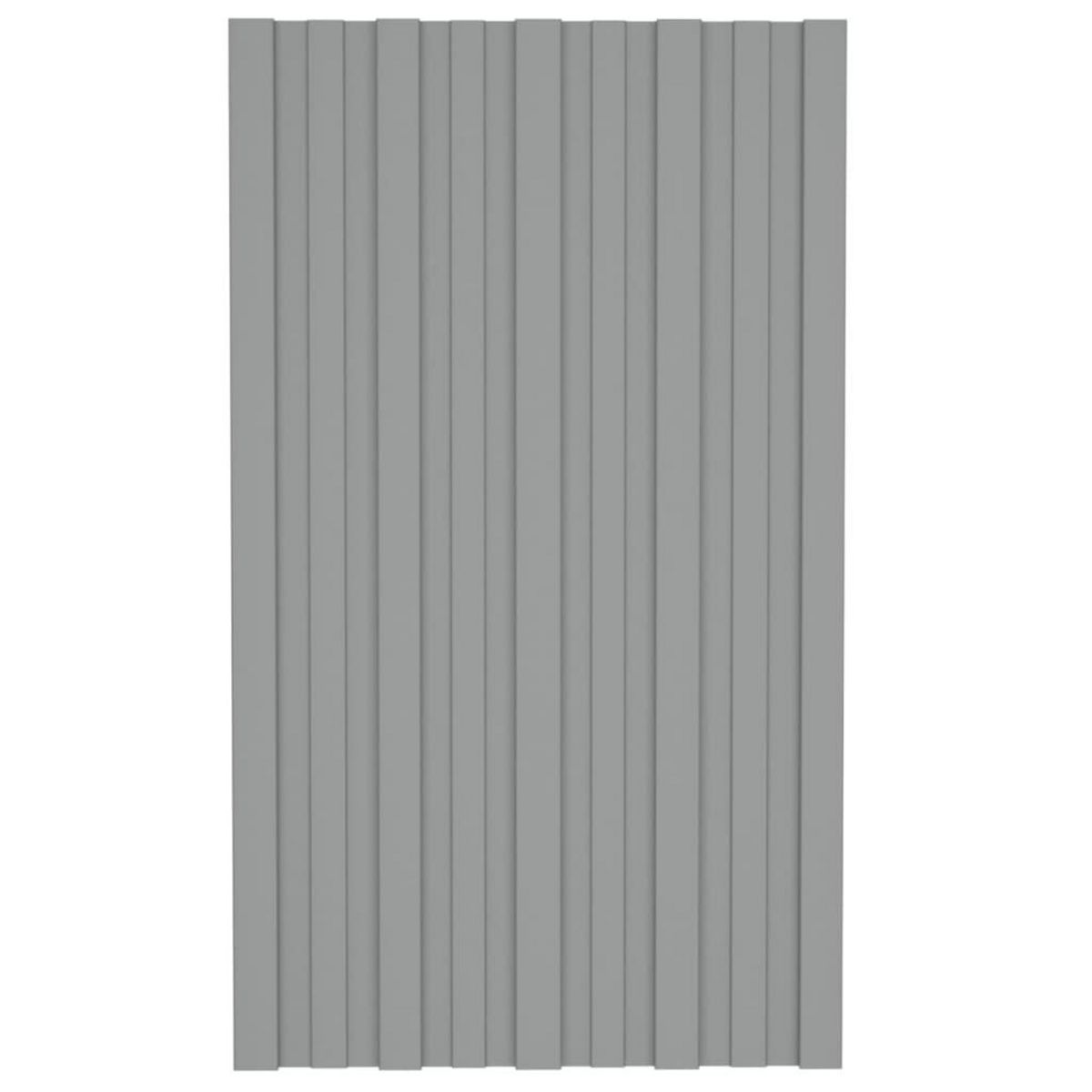 VIDAXL Panneaux de toiture 36 pcs Acier galvanise Gris 80x45 cm