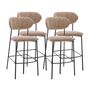 Voir la diapositive 1 : LISA DESIGN Rosita - lot de 4 tabourets de bar - en tissu - beige