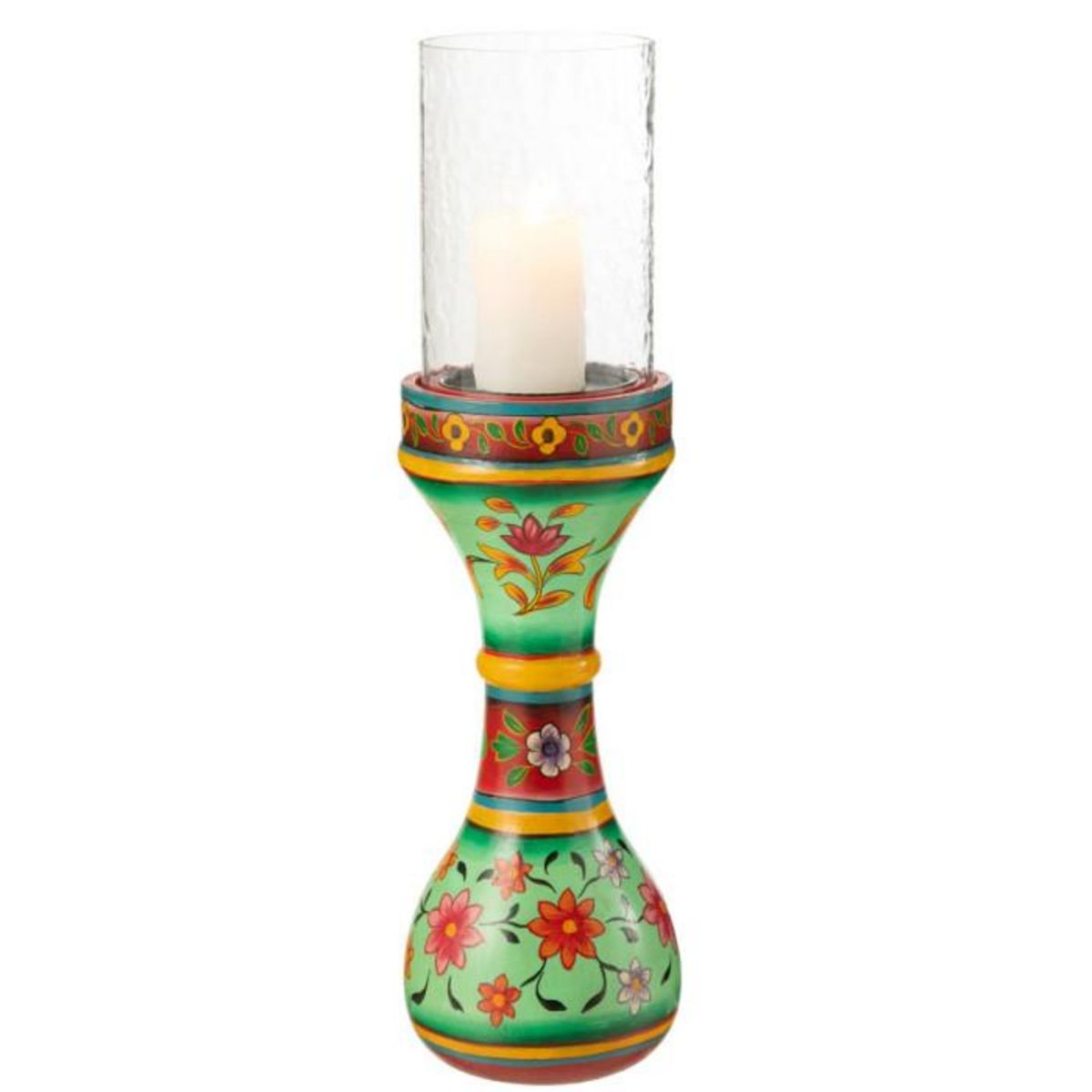 Paris Prix Photophore Déco en Bois  Mumbai  46cm Multicolore