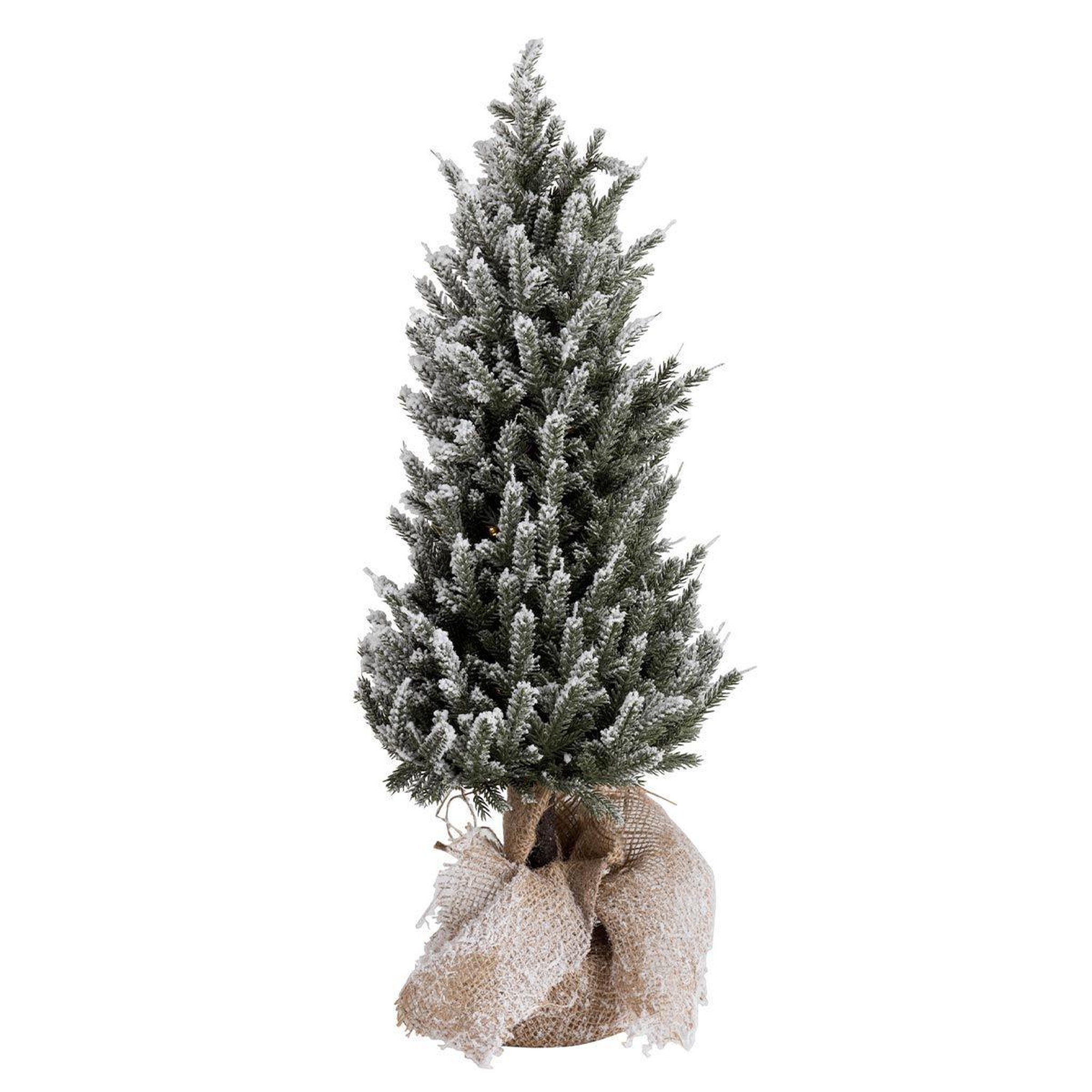 Voir la diapositive 2 : J-LINE Sapin de Noël à LED  Pot Jute  58cm Vert