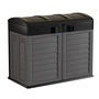 Voir la diapositive 2 : INTEC Cache Poubelles 2 portes Gris - Tri sélectif Extérieur - Abri Poubelle Design pour Terrasse et Jardin 1500L INTEC