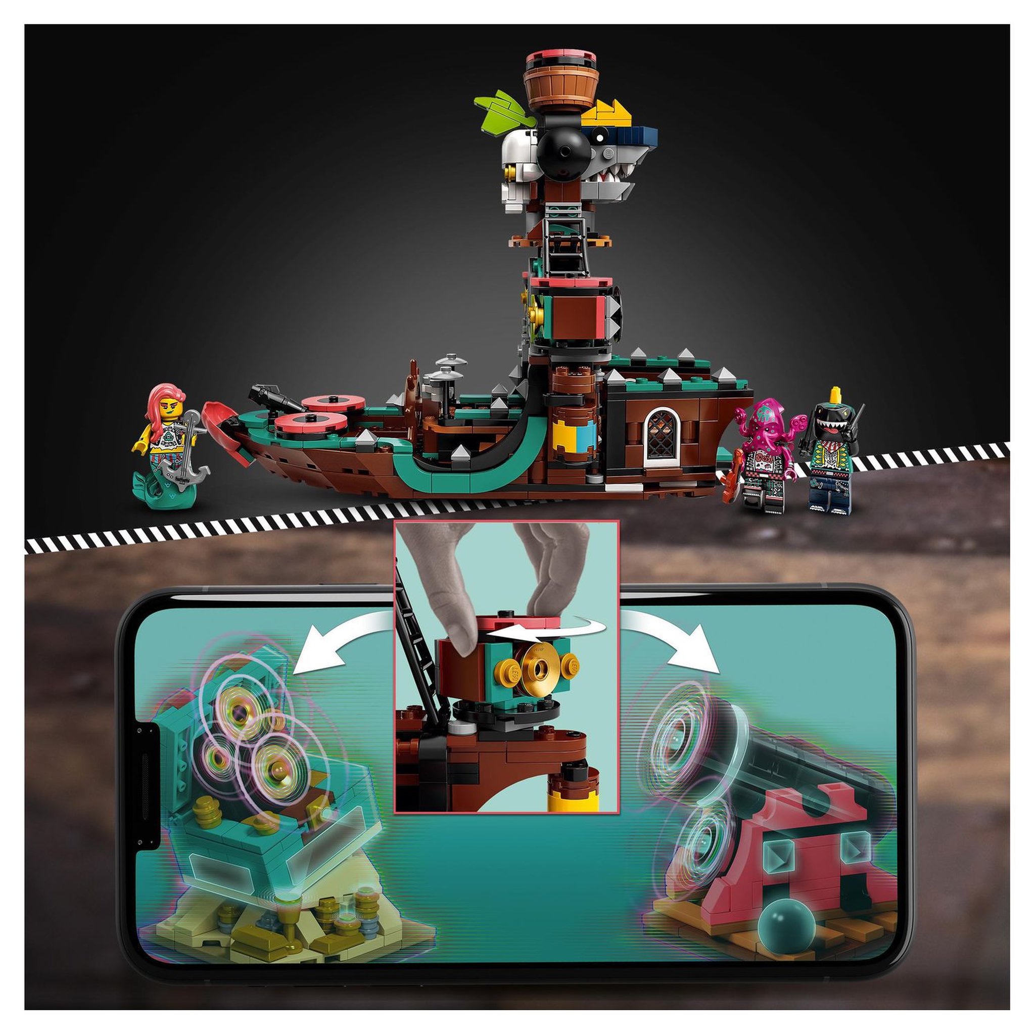 Voir la diapositive 6 : LEGO VIDIYO 43114 - Punk Pirate Ship BeatBox Music Video Maker dès 8 ans