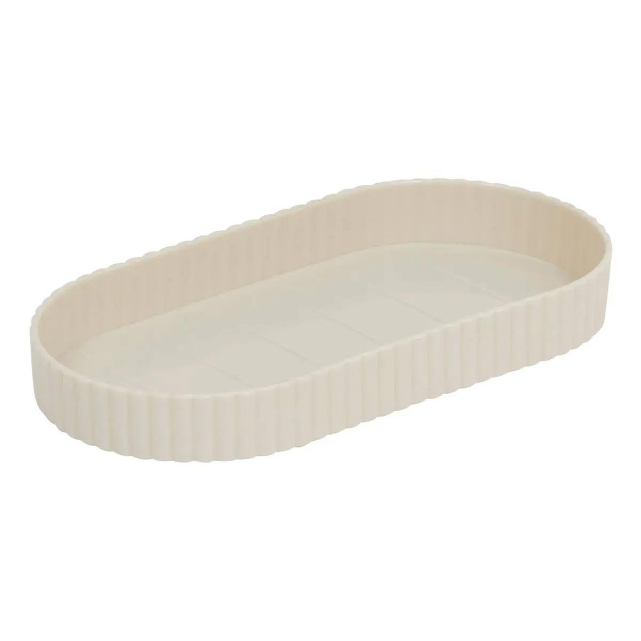 Voir la diapositive 4 : FIVE Lot de 3 accessoires de salle de bain  mily  17cm beige