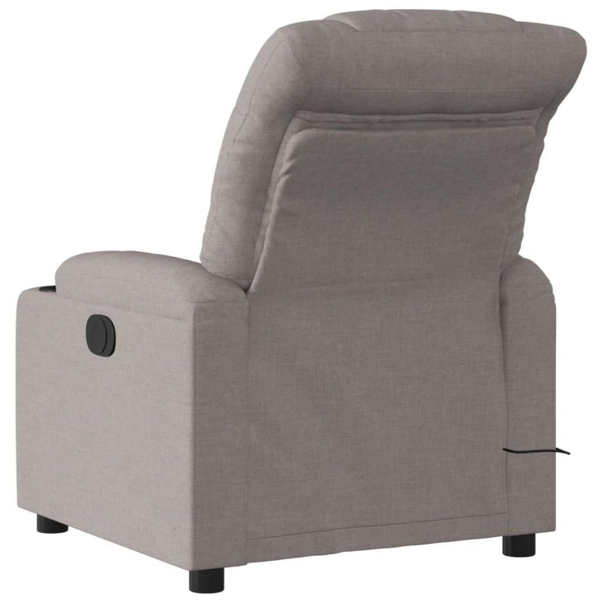 VIDAXL Fauteuil de massage inclinable electrique Taupe Tissu