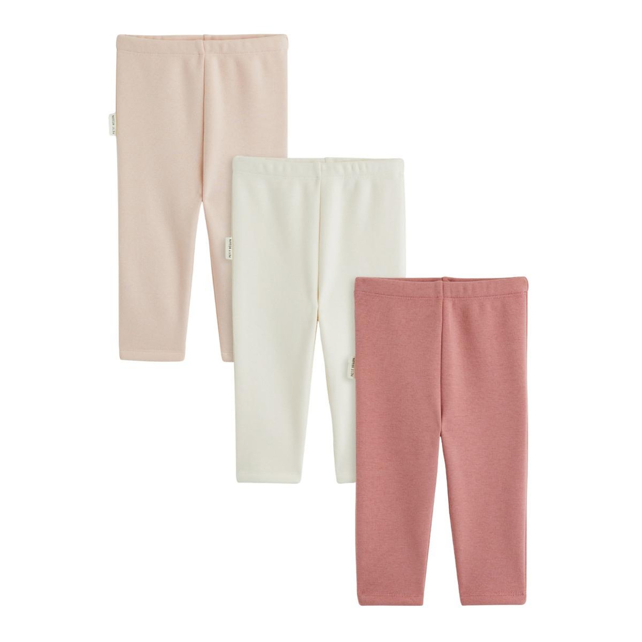 PETIT BEGUIN Lot de 3 leggings enfant en molleton ultra chaud. Coloris disponibles : Rose