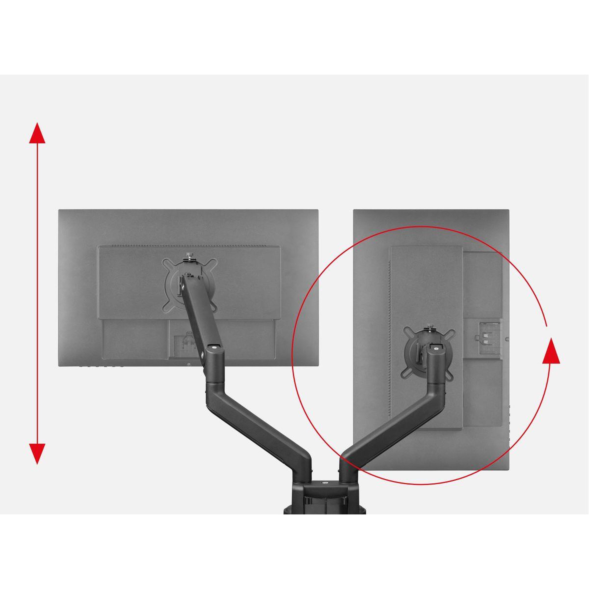 Voir la diapositive 5 : One For All Support écran PC Dual Arm noir 13-35 pouces Orientable et