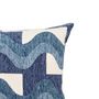 Voir la diapositive 4 : ATMOSPHERA Coussin en Jacquard Chenillé  Floe  38x58cm Bleu Égéen