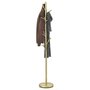 IDIMEX Porte-manteaux ZENO portant à vêtements sur pied en forme d'arbre avec 6 crochets sur différentes hauteurs, en métal laqué doré