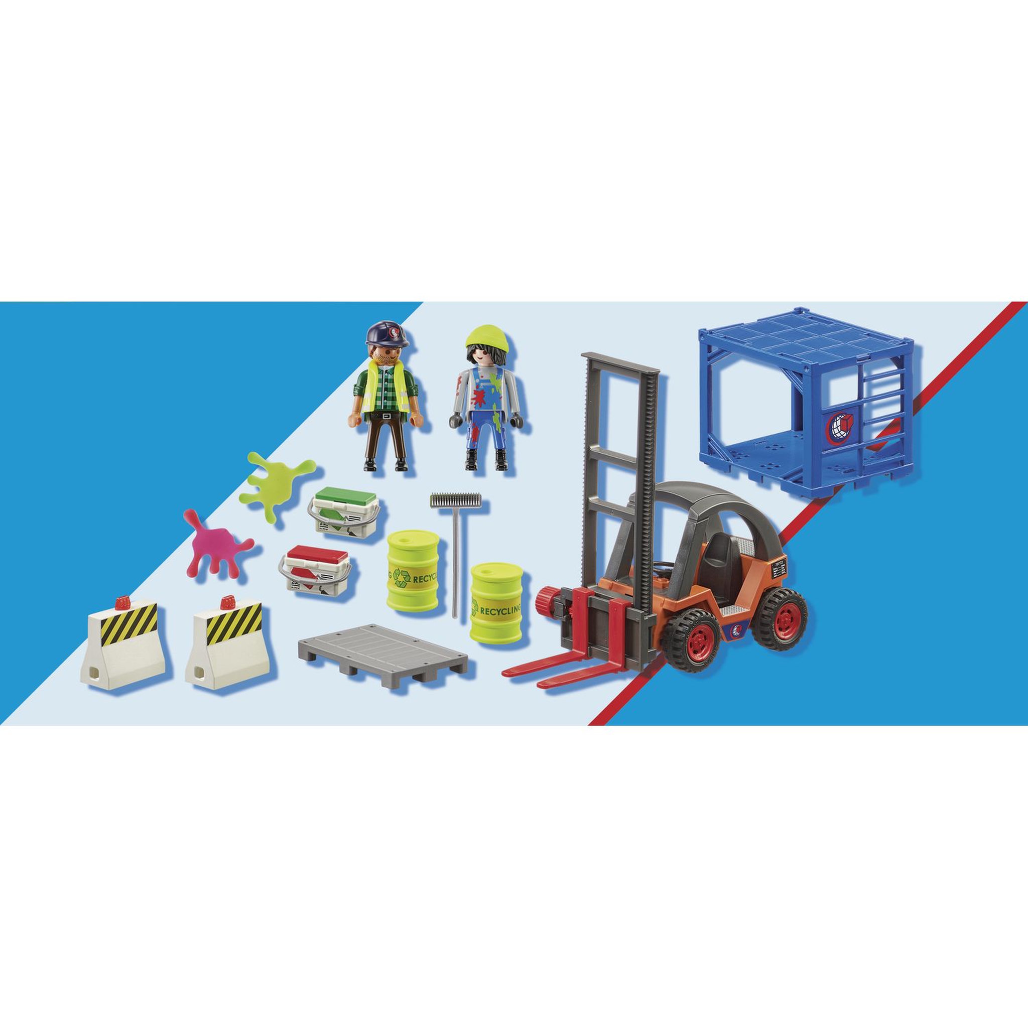 Voir la diapositive 4 : PLAYMOBIL 70772 City Action - Chariot élévateur avec charge