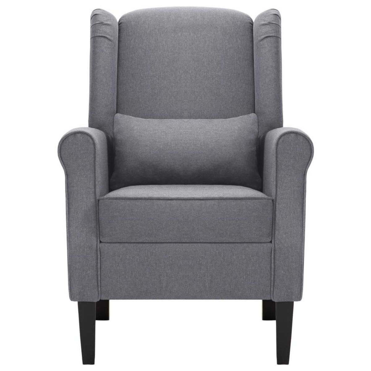 VIDAXL Fauteuil gris fonce tissu