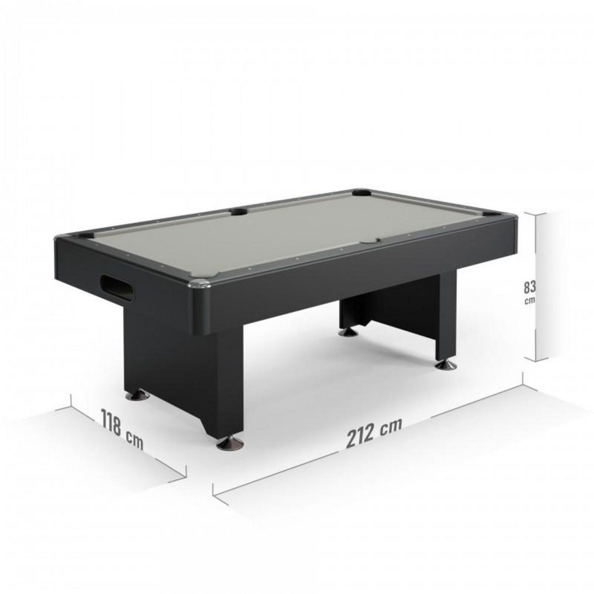 SOKKER Billard Américain convertible Table dinatoire - 212 x118 x86 cm -Retour de boules automatique et Accessoires inclus