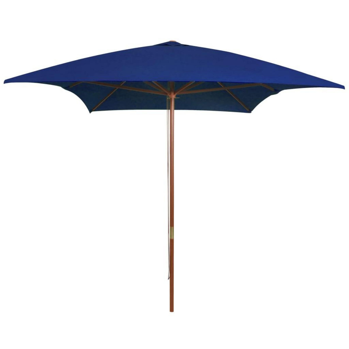 VIDAXL Parasol de jardin avec mat en bois bleu 200x300 cm