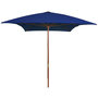 Voir la diapositive 1 : VIDAXL Parasol de jardin avec mat en bois bleu 200x300 cm
