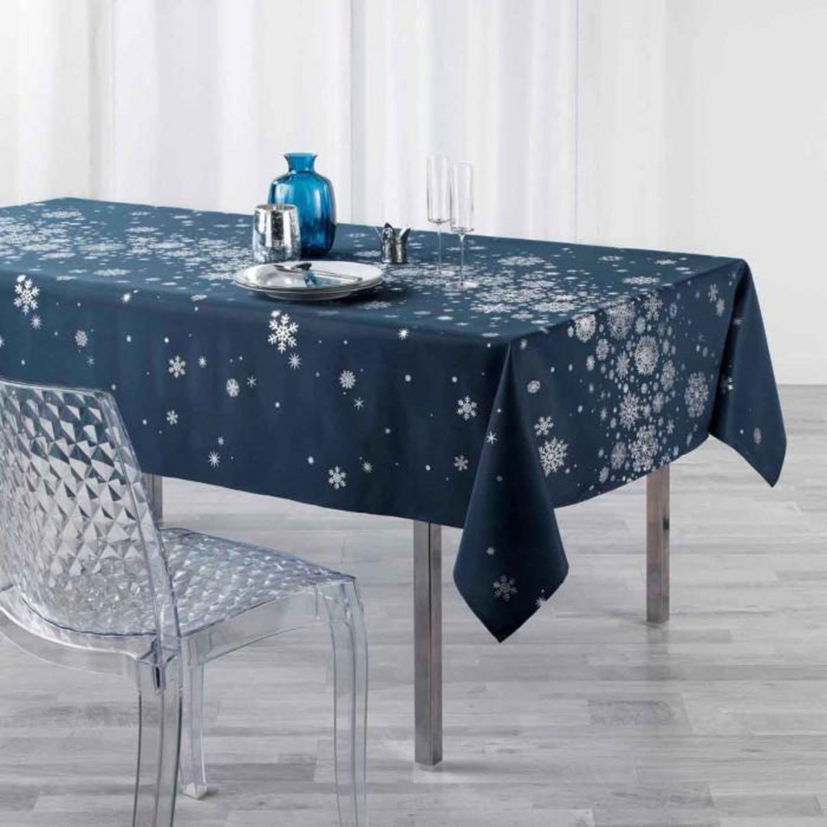 Paris Prix Nappe Rectangulaire Imprimée  Constellation  150x240cm Marine