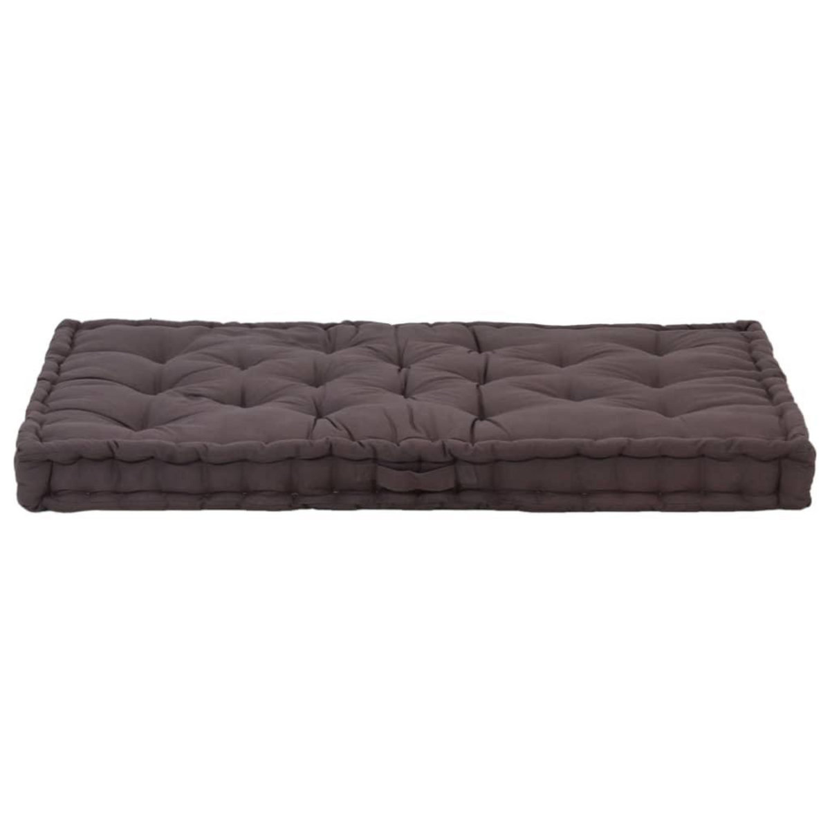 VIDAXL Coussin de plancher de palette Coton 120x80x10 cm Anthracite