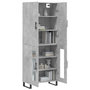 Voir la diapositive 3 : VIDAXL Buffet haut Gris beton 69,5x34x180 cm Bois d'ingenierie