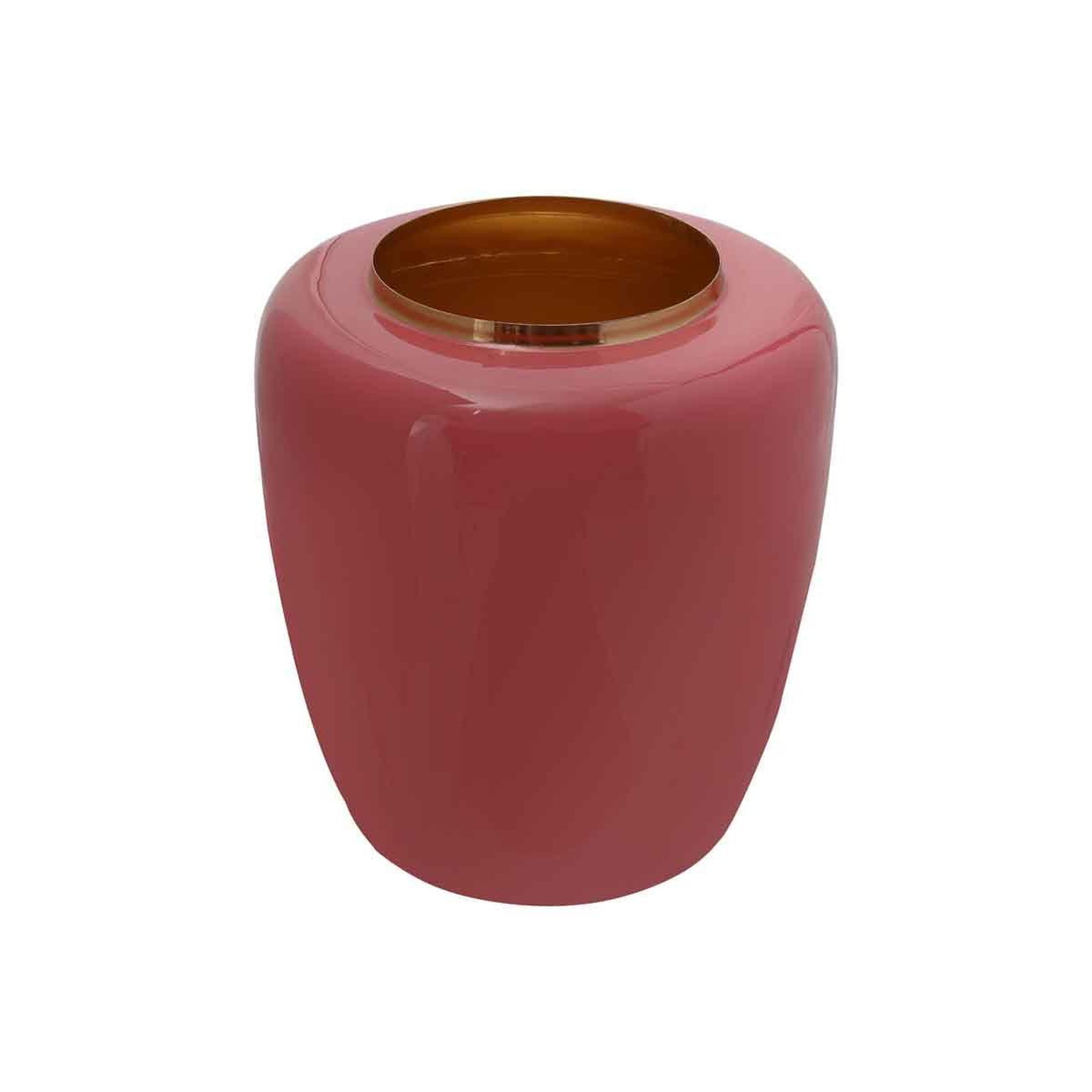 Voir la diapositive 2 : Paris Prix Vase design en métal  artisse  36cm corail & or