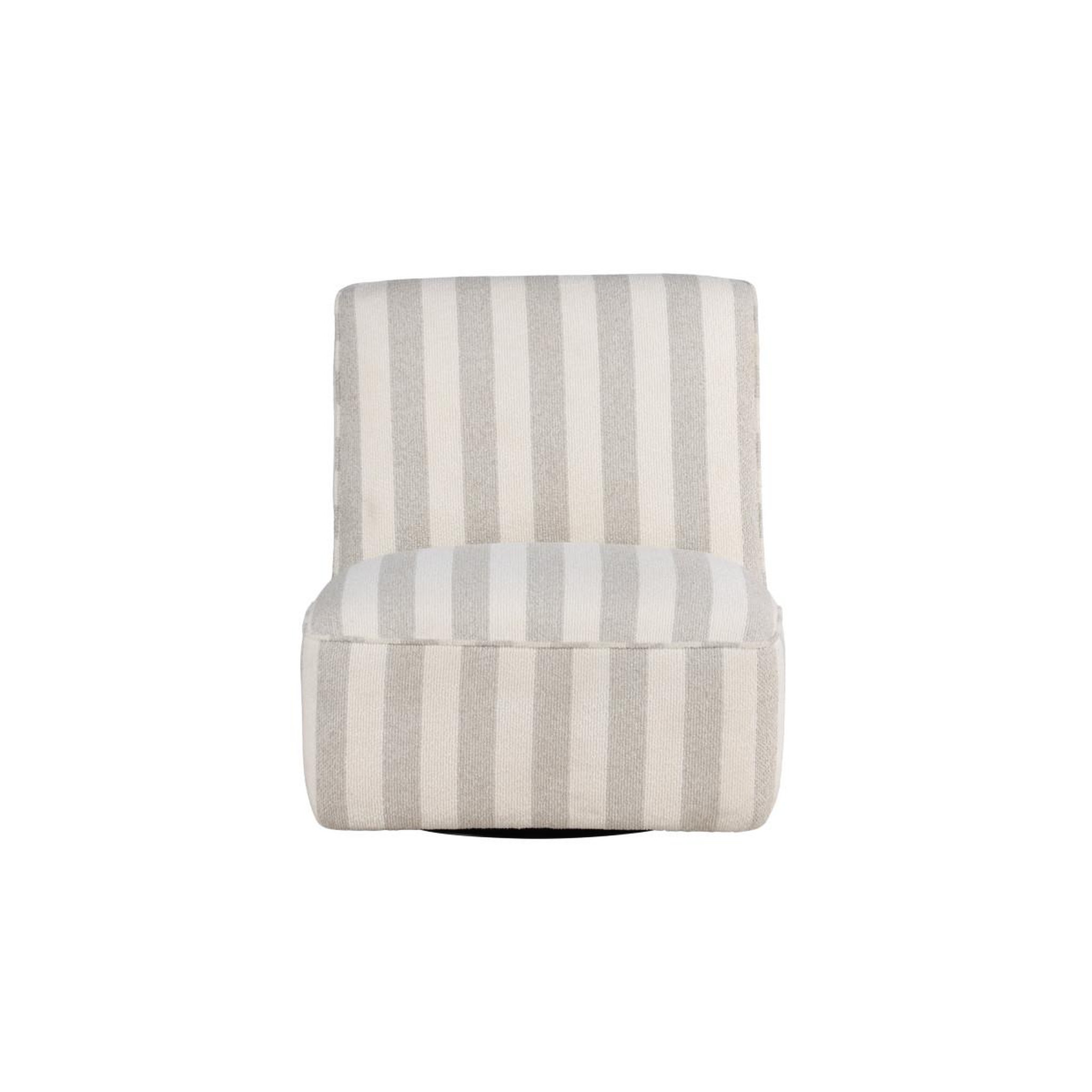 Voir la diapositive 2 : Paris Prix Fauteuil lounge à rayures  my  88cm beige